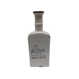 Botella decorativa de ceramica love Blanco