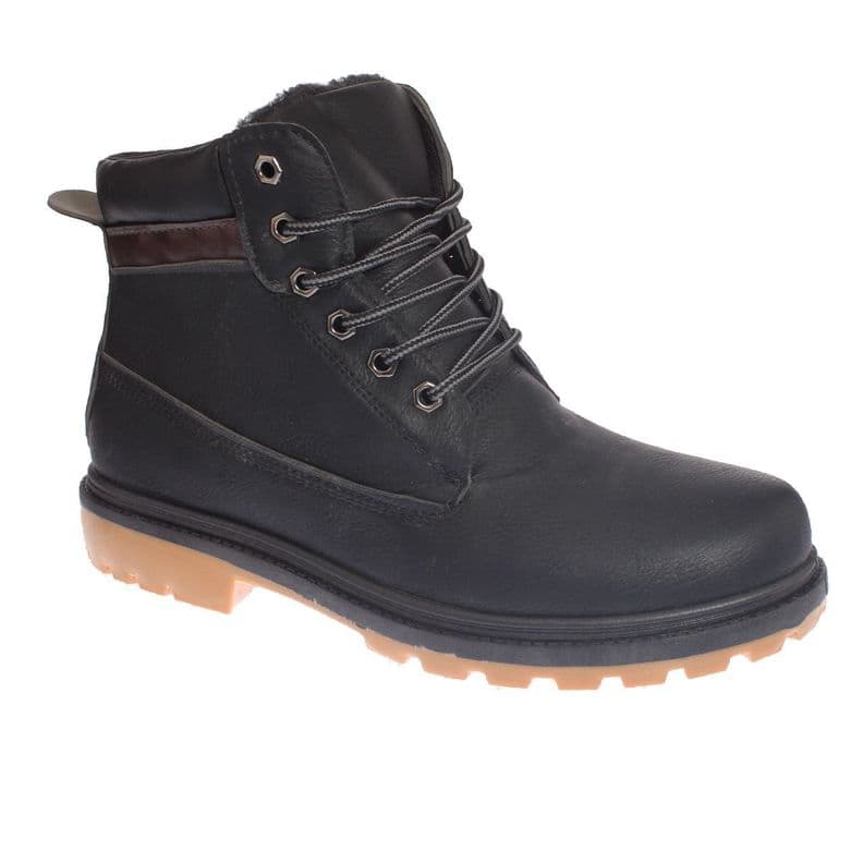 Botin Piel Negro Via Franca Hombre 45