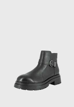 Botin de Cuero Rosie Negro Alquimia 35