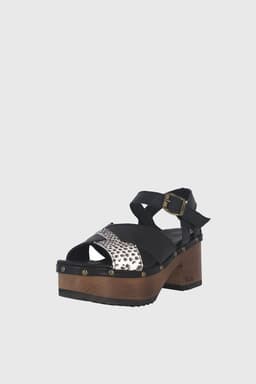 Sandalia Plataforma Madera Ebano Full Negro Alquimia CL 38