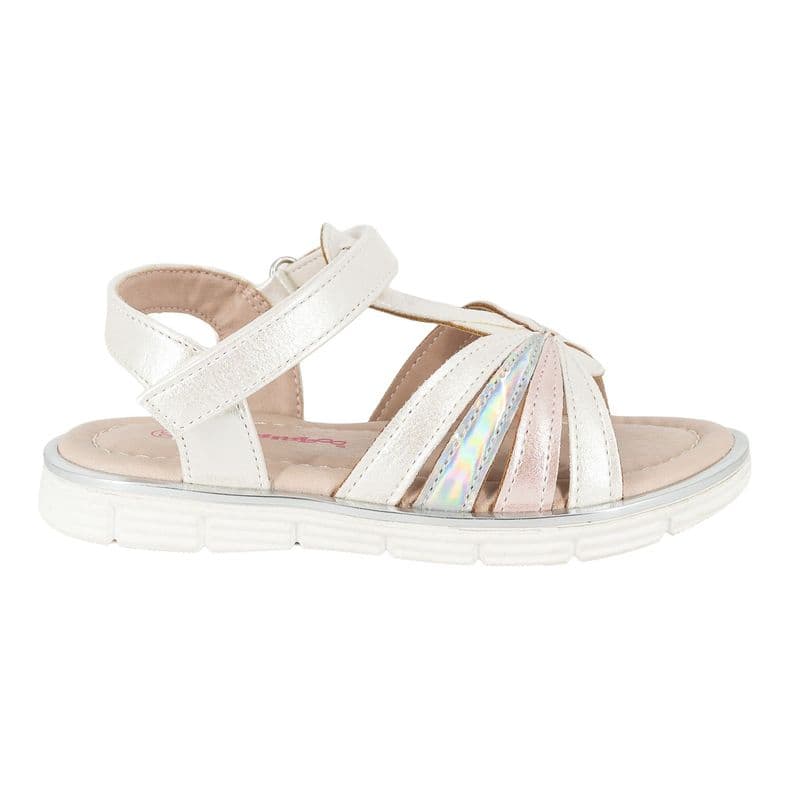 Sandalia con Velcro Jaqui Blanco Bamboo CL 24