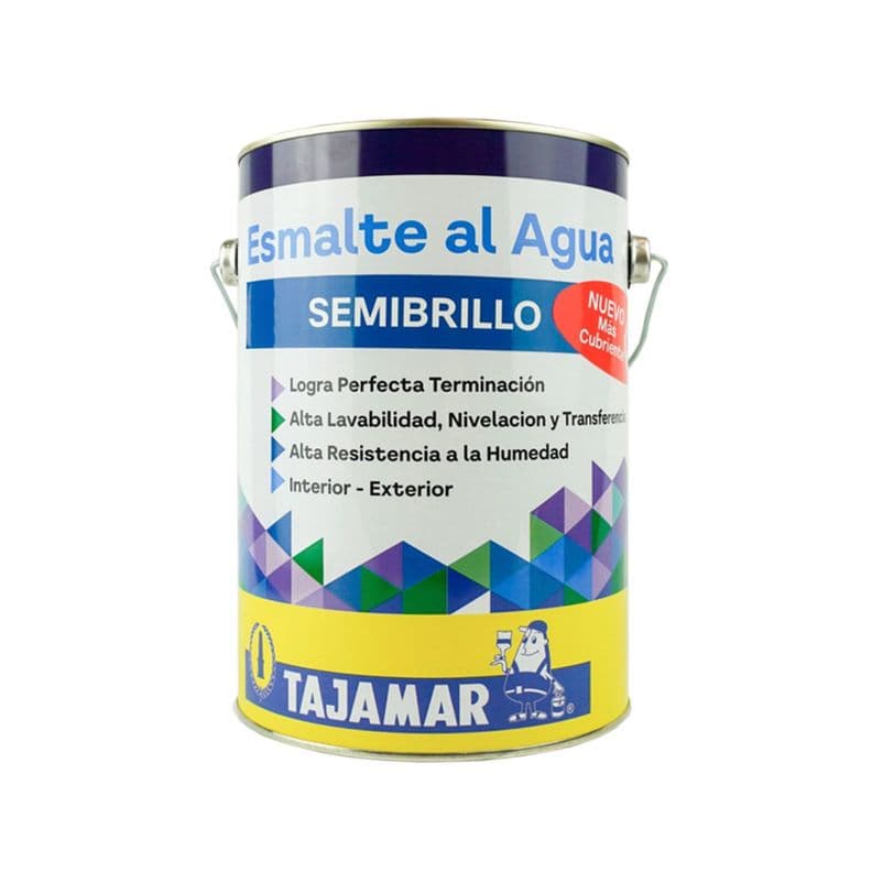 Esmalte Al Agua Semibrillo Calameno Tajamar Galon Acero