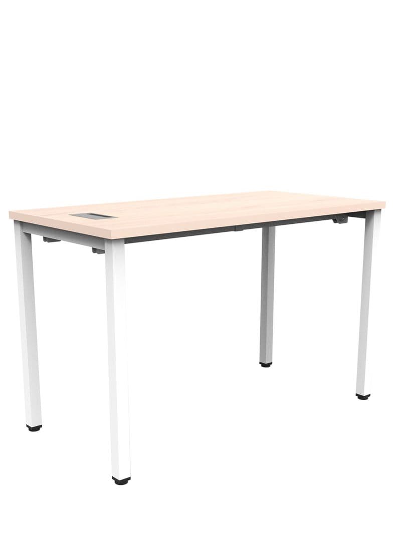 Escritorio PARIS Home Office 120x60x75 color Pure legno Blanco mate Beige Claro