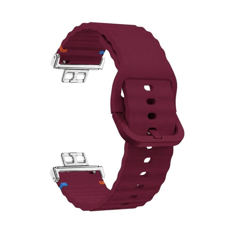 Correa Para Huawei Fit 1 - Silicona Sport Burdeo