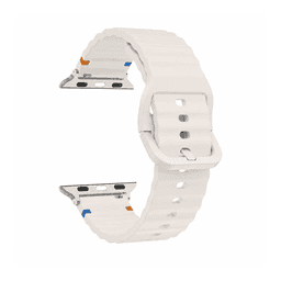 Correas Para Apple Watch Serie 10 - 42MM - Silicona Sport Crema