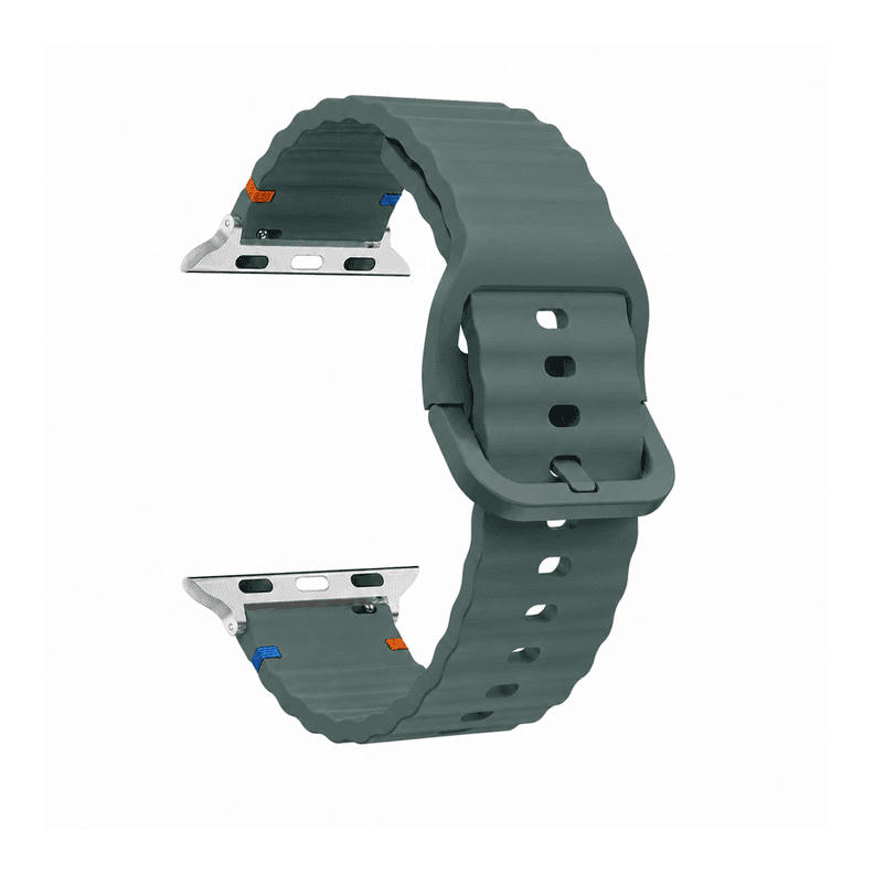 Correas Para Apple Watch Serie 6 - 44MM - Silicona Sport Verde Oscuro