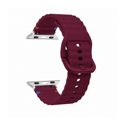 Correas Para Apple Watch Serie 7 - 45MM - Silicona Sport Burdeo