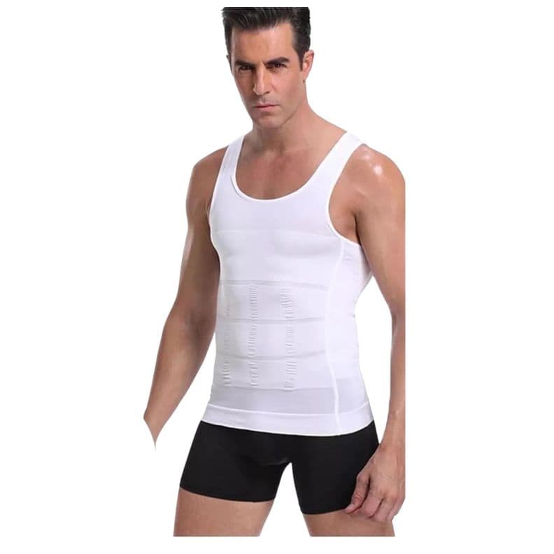 Pack 2 Camiseta Polera Faja Reductora Compresora Modeladora Blanco 2XL