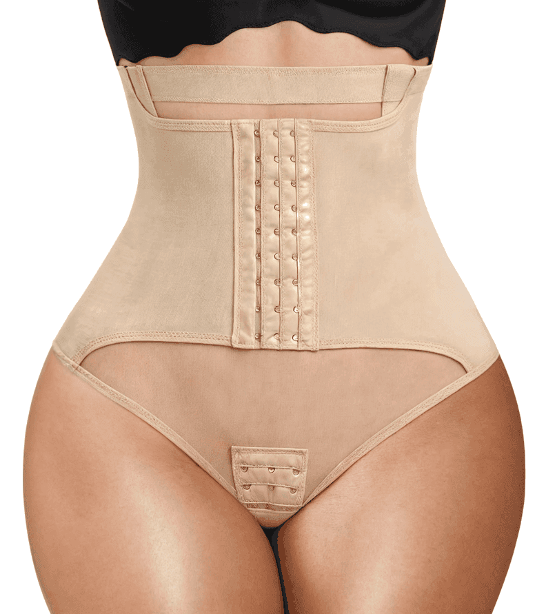 Calzon Faja Comprime y Modela Abdomen y Cintura Beige M-L