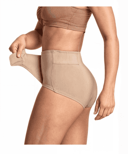 Calzon Reductor Tiro Alto Invisible, Con velcro Beige XL-XXL