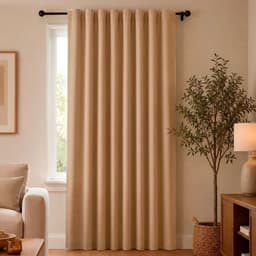 Cortina Blackout De Lino 140x220 Dormitorio Y Salon Beige