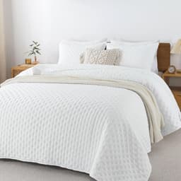 Cubrecama Quilt + Fundas De Almohada Cobertores Acolchado 1.5 Plazas Casa Nerola Blanco 0