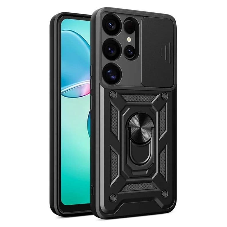 Carcasa Armor Con Anillo Para Samsung S26 Ultra Negro
