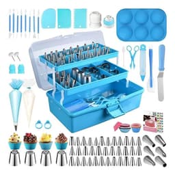 Set De Pasteleria Kit Decoracion Para Reposteria 236pcs Azul