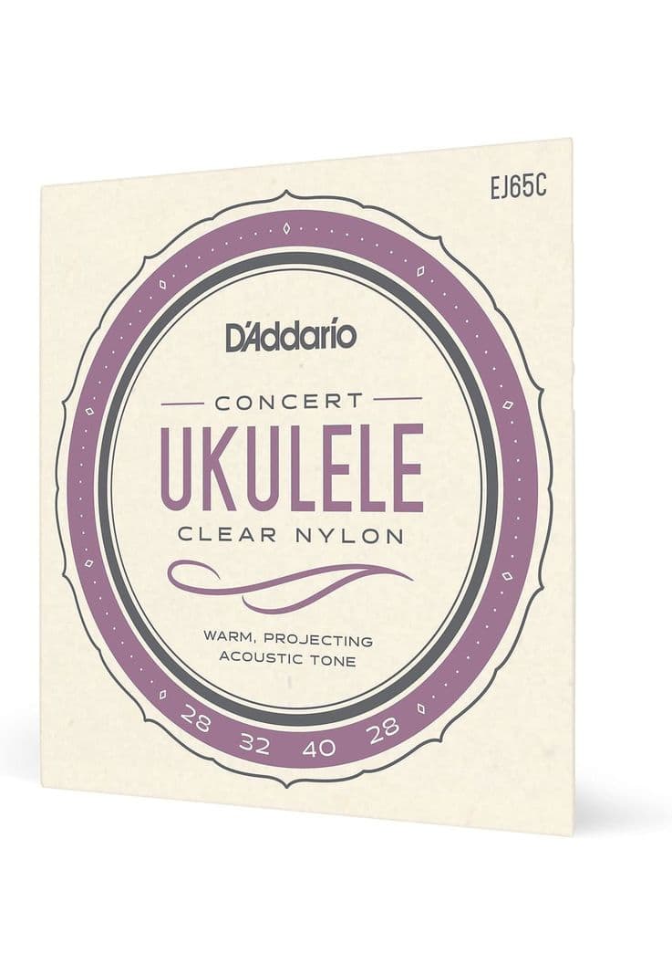 CUERDAS UKELELE DADDARIO EJ65C CONCERT CLEAR NYLON Diseno 2
