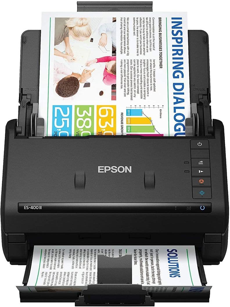 Escaner Duplex WorkForce Epson ES-400 II Negro
