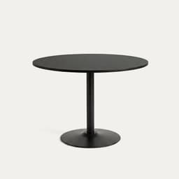 Mesa De Comedor Redonda Nordika Venhoouse Negra 100cm Negro 1
