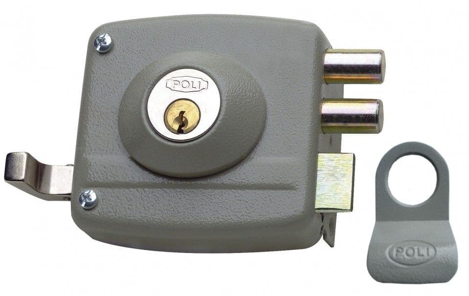 Cerradura Sobreponer Poli Tradicional 1985 con Tirador Gris XL
