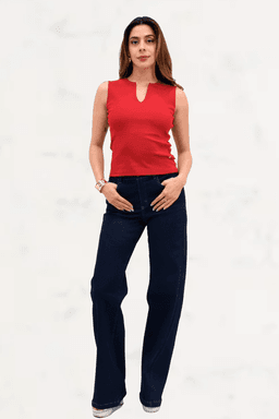 Wide Leg Indigo Azul 38