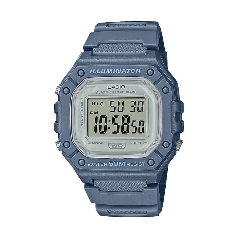 Reloj Casio Digital Unisex W-218HC-2AV Celeste