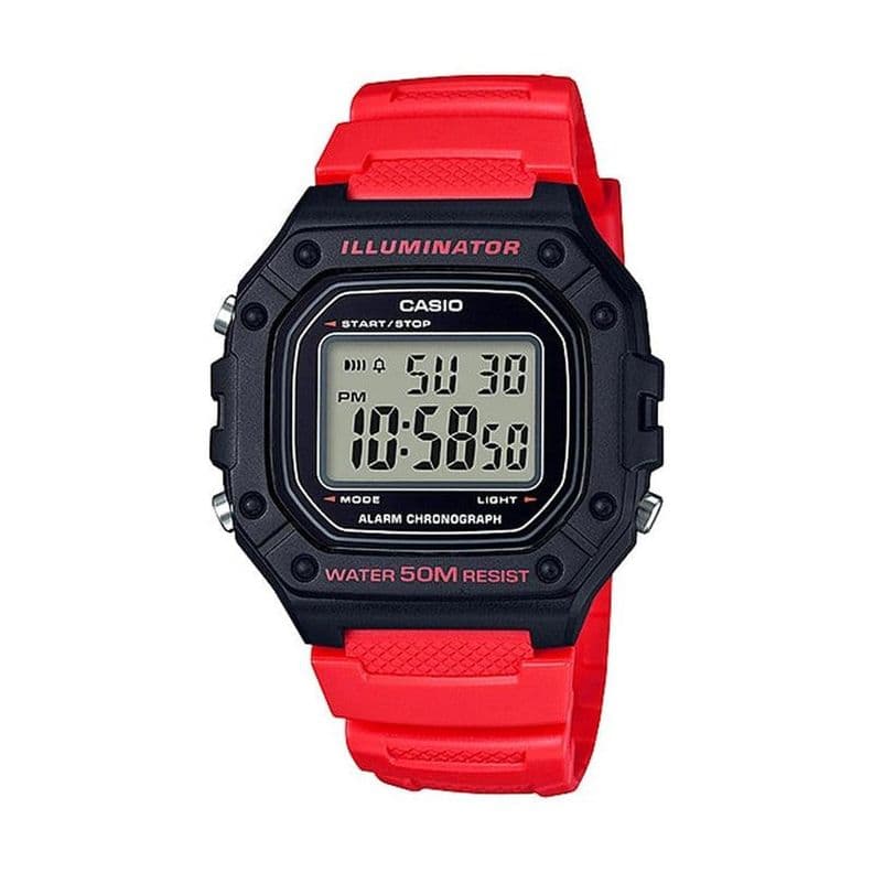 Reloj Casio Digital Hombre W-218H-4BV Rojo
