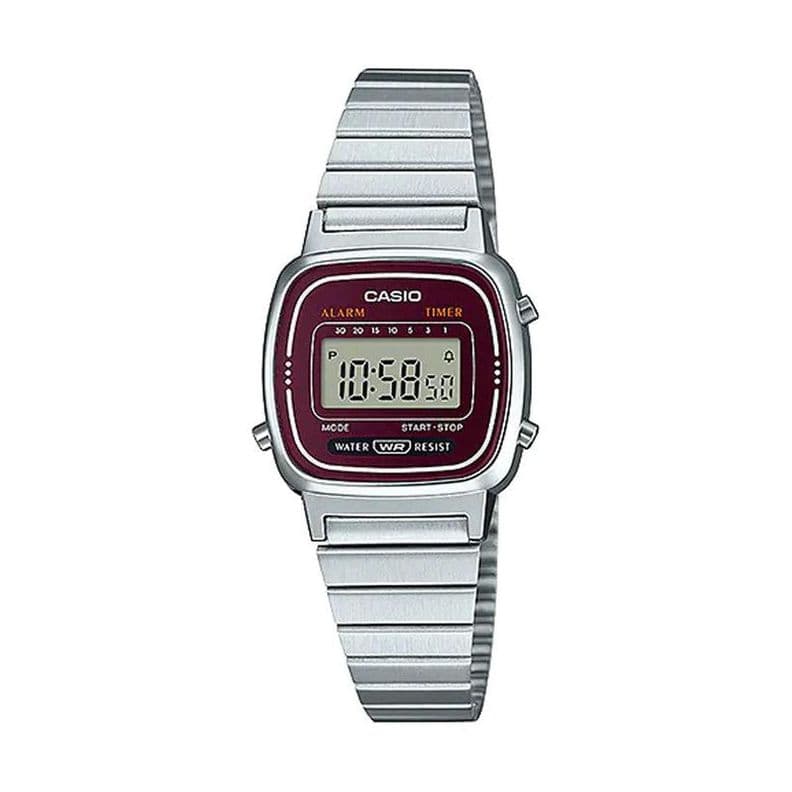 Reloj Casio Digital Dama LA-670WA-4 Plateado