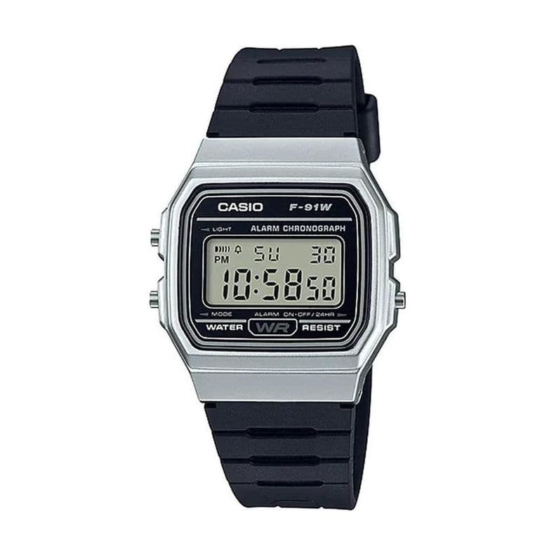 Reloj Casio Digital Hombre F-91WM-7A Plateado