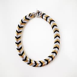 Maria La Biyux Collar Cobra Plateado Metalico