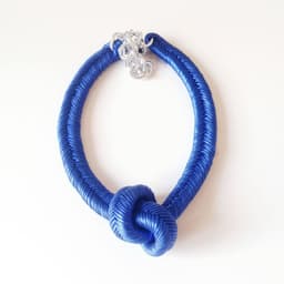 Maria la Biyux Collar Nudo Azul Azul Electrico