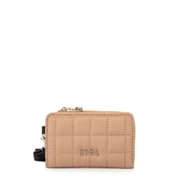 Billetera cierre exterior nacha pequena beige
