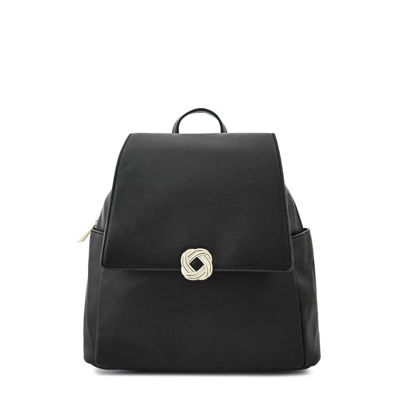 Mochila con tapa agata mediana negro especial