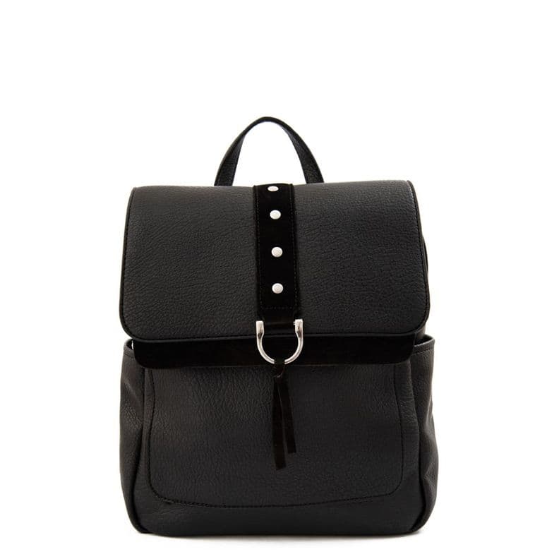 Mochila con tapa althea mediana negro