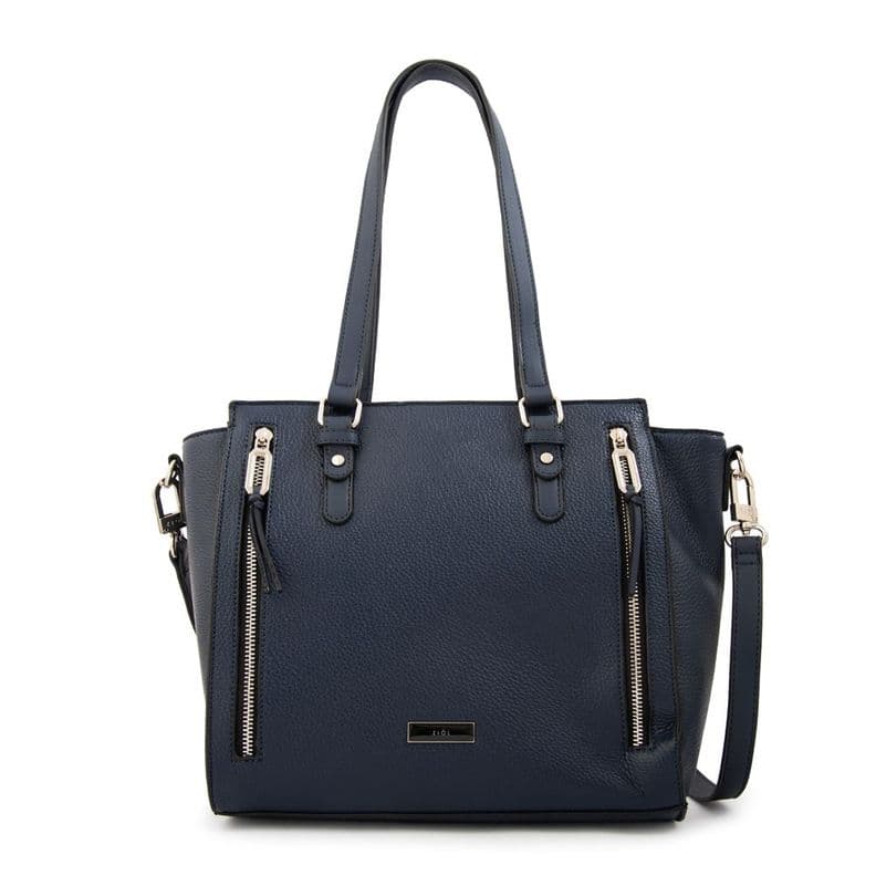 Cartera tote tres divisiones penny azul oscuro