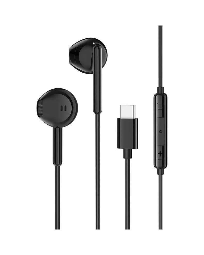 Auriculares Alambricos Tipo C Manos Libres 1.2M In-ear con Control y Dos Botones de Volumen
