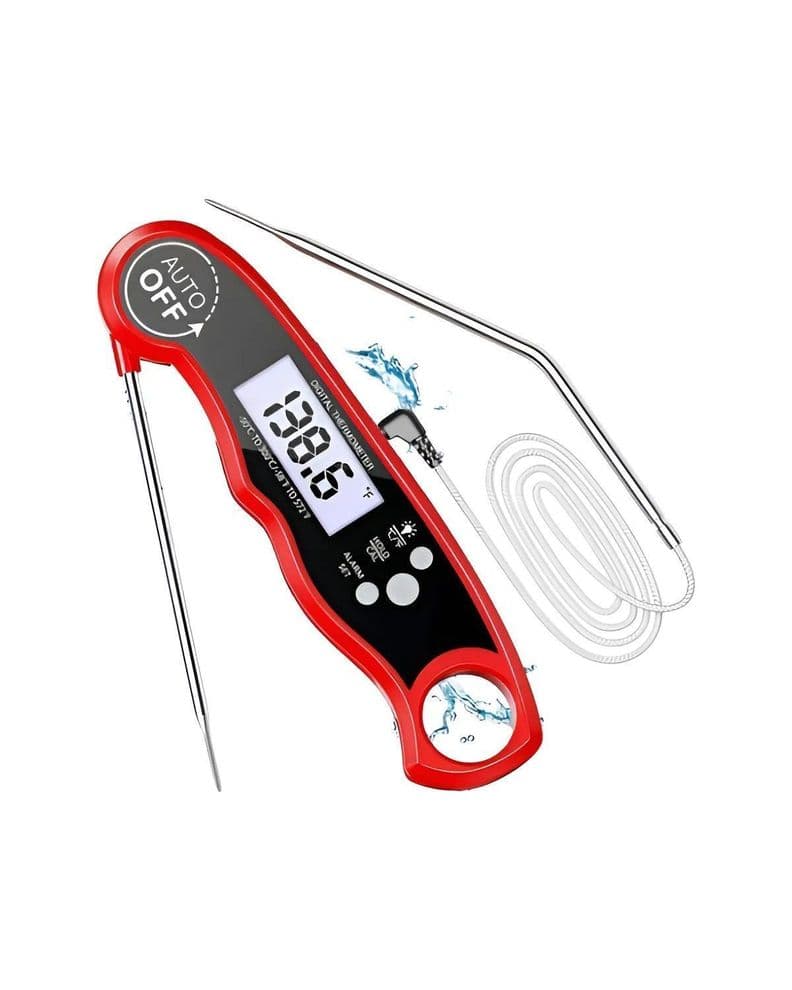 Termometro Digital De Carne De Doble Sonda Alarma