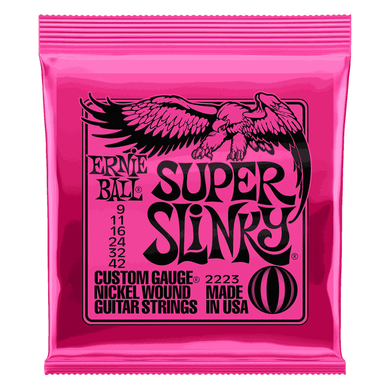 Cuerdas de guitarra electrica Ernie Ball Super Slinky Nickel Wound | 9-42