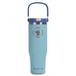 Vaso Termico Mug Termo BossCamp 1200ml Tapa 2 en 1 Celeste