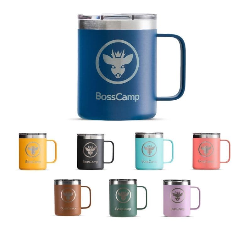 TAZA TERMICA TAPA MAGNETIC SLIDER 350 ML TERMO MUG BOSSCAMP Azul
