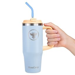 Vaso Termico Mug Termo BossCamp 1000ml Tapa 2 en 1 Celeste