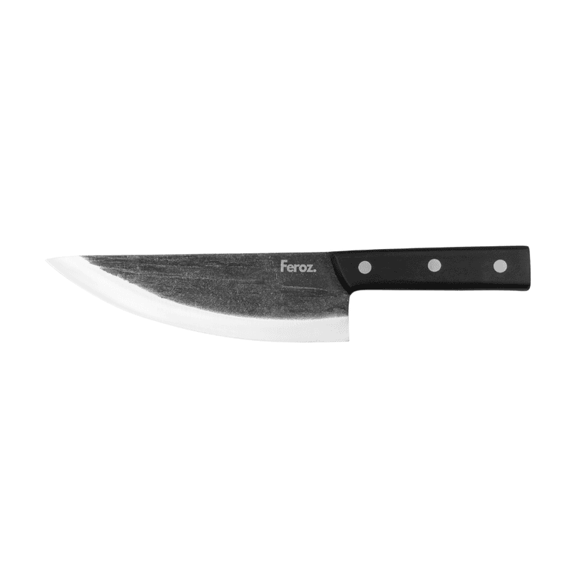 Cuchillo Parrillero Andino 8 Pulgadas Forjado a Mano Acero al Carbono Feroz Negro