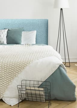 Respaldo de Cama Flat Vivo Lino Verde Jeans - 1 Plaza