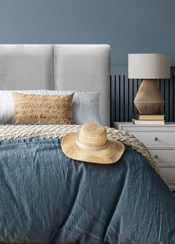 Respaldo de Cama Block Felpa Gris Plata - 1.5 Plaza