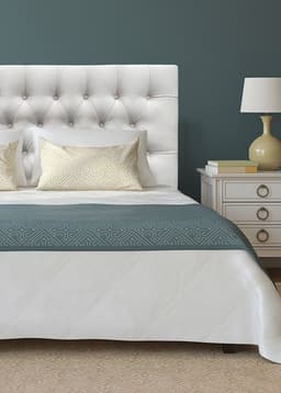 Respaldo de Cama Capitone Premium Felpa Crema - 2 Plazas