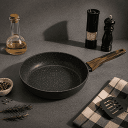 Sarten Antiadherente 22cm Cuisine con Fondo de Induccion Fissman Negro