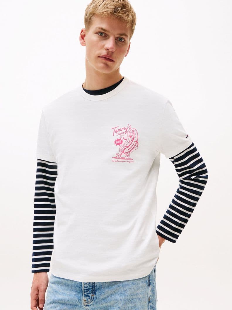 Polera Novelty Regular Fit Blanco XL