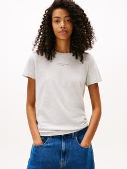 Polera Logo Lineal Regular Fit Gris M