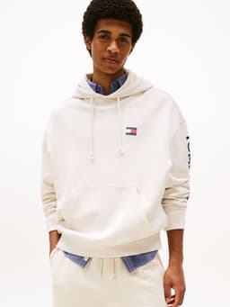 Poleron Hoodie Cropped Con Logo Blanco M