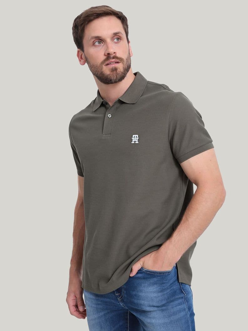 Polo Con Logo Monogram Regular Fit Verde XXL