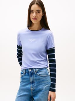 Polera Logo Essential Slim Fit Lila M