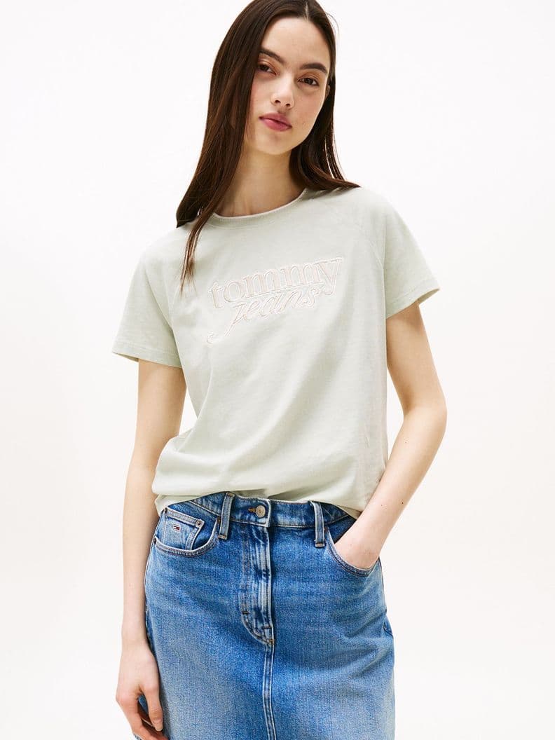 Polera Con Logo Script Regular Fit Verde M